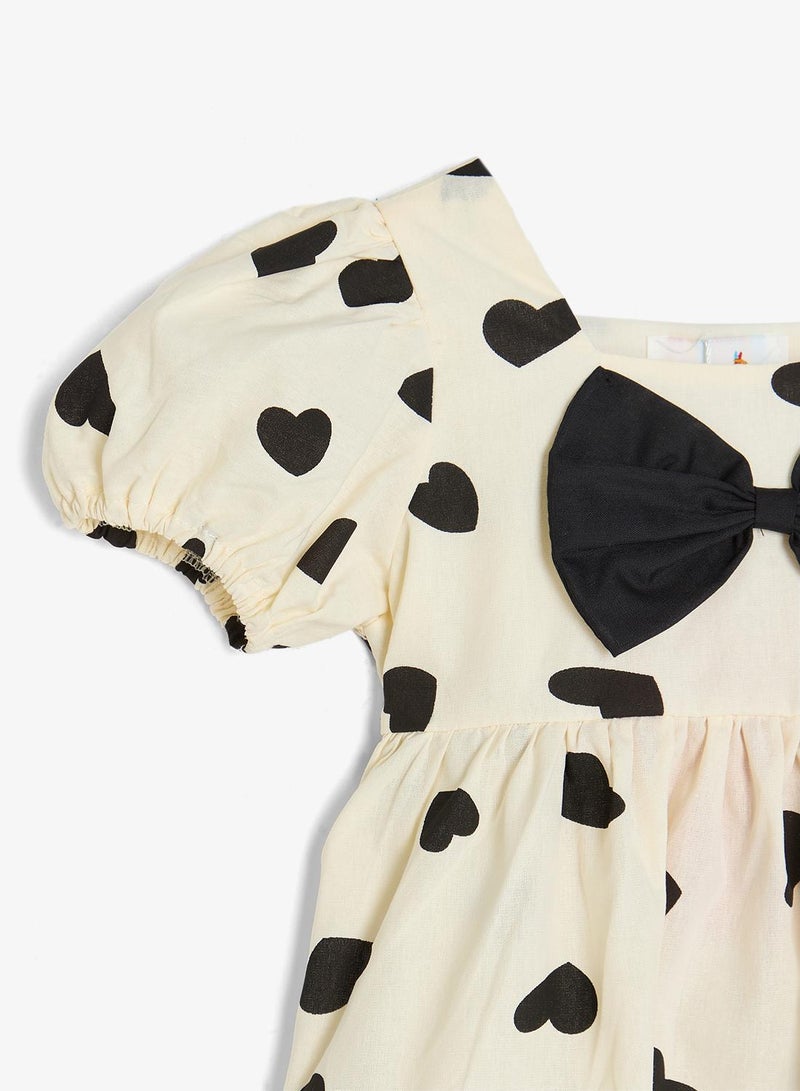 Pinata Heart Printed Bow Dress - Image 3
